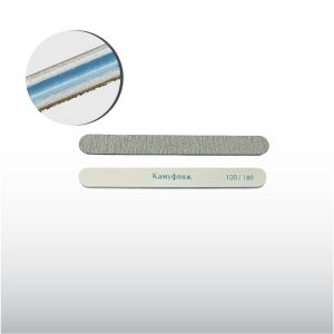 Small straight white nail file 100 x 180 1 1