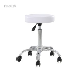 Black and white work chair with wheels, model DP 9920