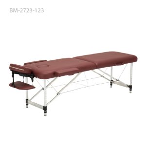 מיטת עיסויים מעור מתקפלת בצבע בורדו\לבן BM2723-123