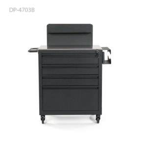 עגלת עבודה עם גלגלים שחורה למקעקעים DP-4703B